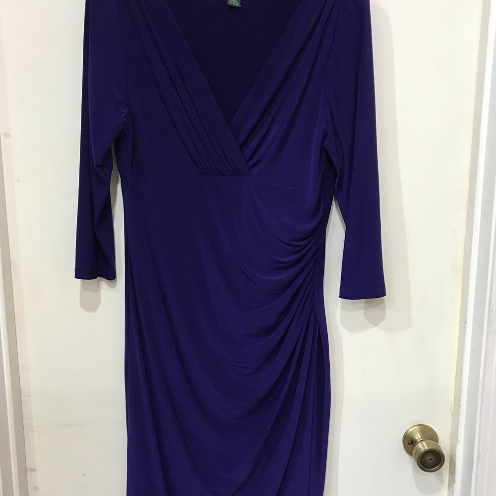 Ralph Lauren royal blue 1/4 Sleeve Dress